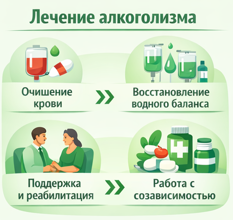 лечение алкоголизма в Семикаракорске этапы